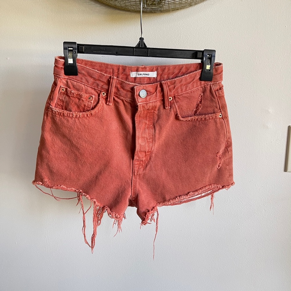 Grlfrnd Cindy Orange Shorts